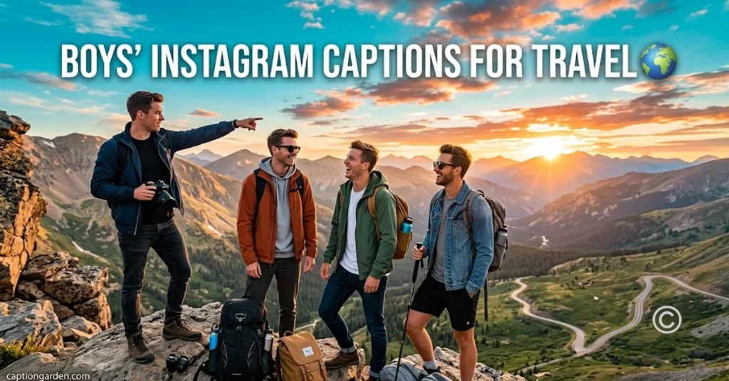 Boys’ Instagram Captions for Travel 