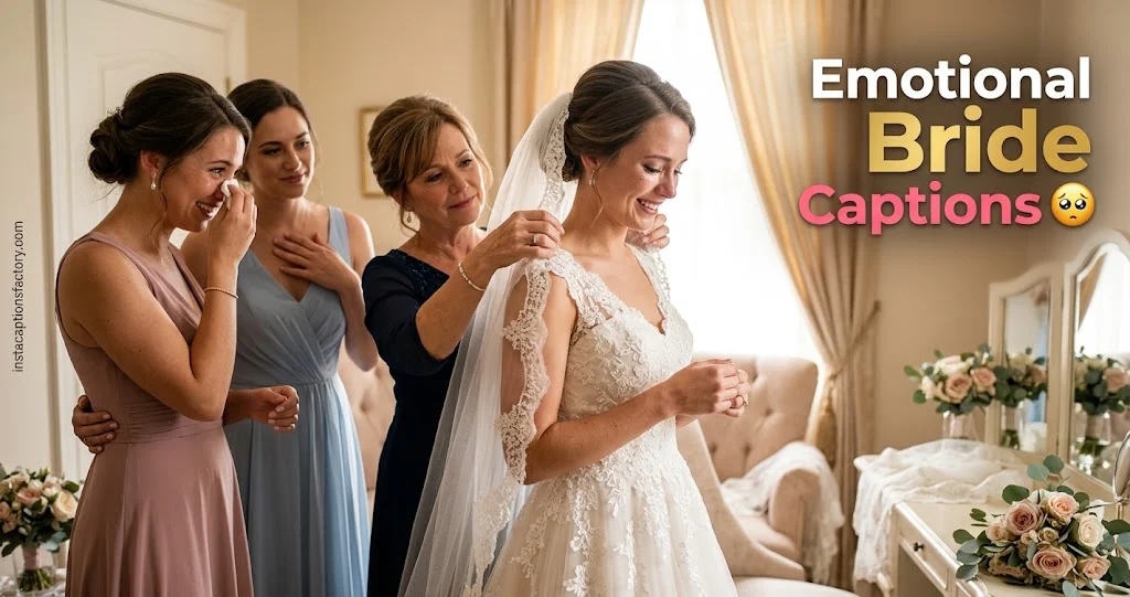 Emotional Bride Captions