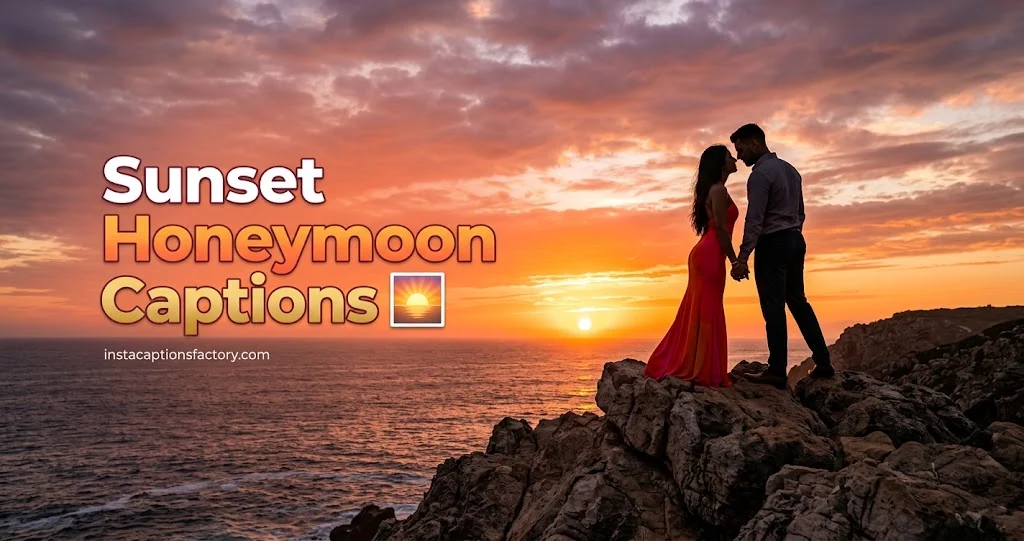 Sunset Honeymoon Captions